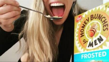 Making cereal unaware Wesley came in