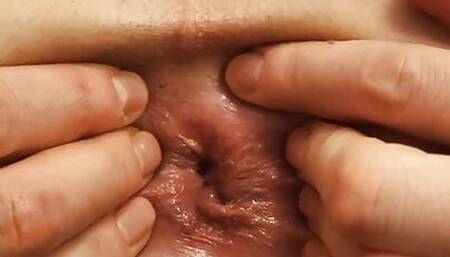 Gape my tight asshole Close Up till prolapse