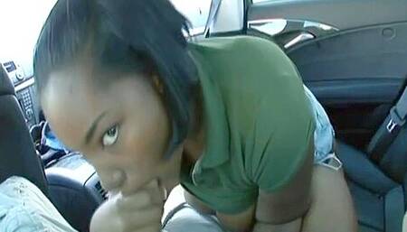 Pure Shuga Hot Ebony Pussy Fucking In The Back Seat Part 1