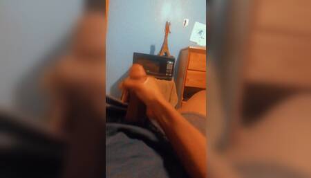 Black transguy showing off his BBC