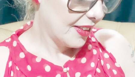 Secretary smoking with a lot of charm for you