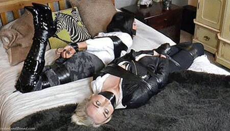 Arabella & Kat in: The Party Girl & the CatBurglar! Tape-Welded Beauties Struggle Frantically in Tight, Inescapable Jeopardy! (WMV)