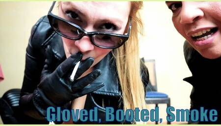 Gloved booted smoke: you like to watch Step aunty and step mommy