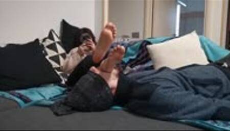 Hard heel and foot gagging with full body view