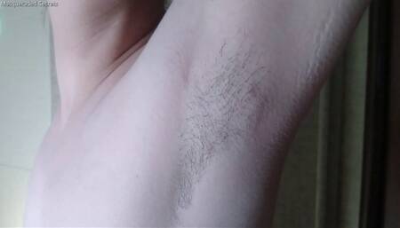 Long Armpit Hair Growth Close-up Plus Deodorant Application HD