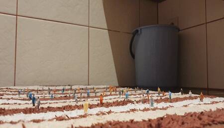 Unaware Giantess in Platform High Heels Cleaning Shelfs WMV