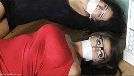 Kiki Daniels (Feat Vanessa & Bella) in: The Bizarre & Thrilling Adventures of Kiki & Co - As the Ladies Get All Tied Up & Handkerchief Gagged Over Their Mouths! (HD)