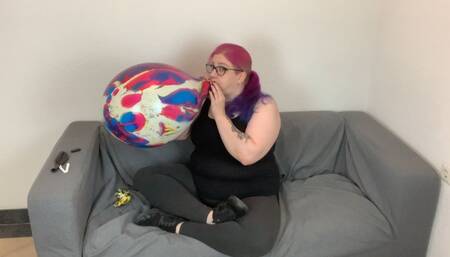 Blow to Pop with marble balloons