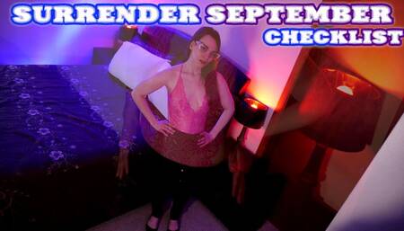 Surrender*September Checklist