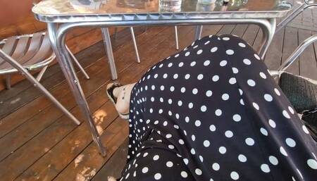 Sexy summer dangling at public bar avi