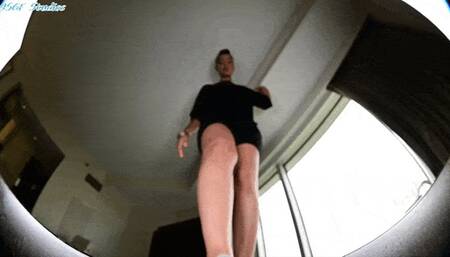 Lulu kicks the sneakers off and stomps you with her socked feet! - MOV