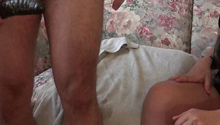 I caught my stepson anal fucking his asshole with my dildo!!!