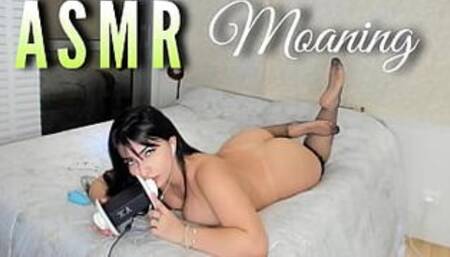 ASMR PORN INTENSE ORGASM Naked perfect body brunette moaning and licking your ears so sexy