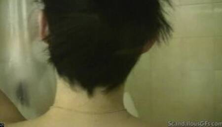 Couple nude shower caught on tape