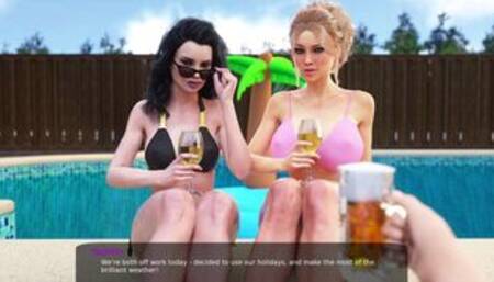 [Gameplay] MILFY CITY 0.71b - SEX SCENE HD #XIII Blowjob in Swimming Pool