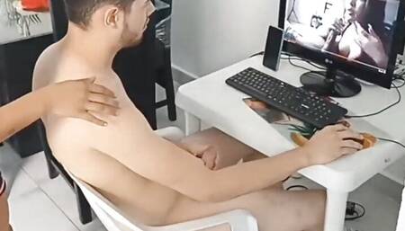 my brunette wife with big saggy tits cooking dinner and then going to fuck that brown ass with my big cock New York Unit