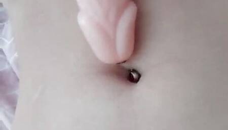 Wearing Sexy fishnets touching nipples and putting dildo in my wet pussy and moan loudly