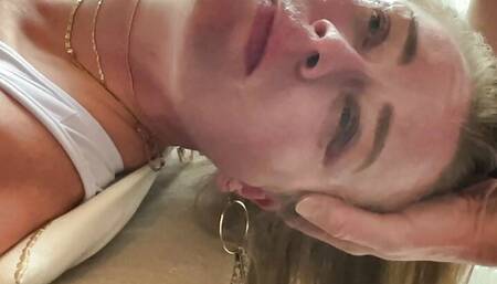 Extreme deepthroat makes her go cross eyed