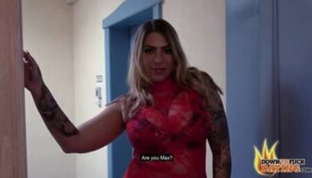 Sweetheart PAWG Mia Blow opens her shaved pussy for a long dick