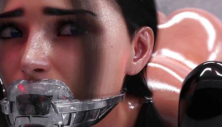 Gagged Teen in Bitchsuit 3D BDSM Animation