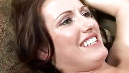 Haley Young holds Joe tight but she has to push hard