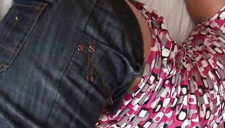 Seeing his big ass girlfriend masturbate made him aroused so