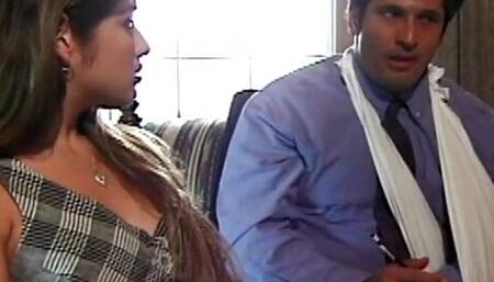 The teeen at the job interview got wild sex