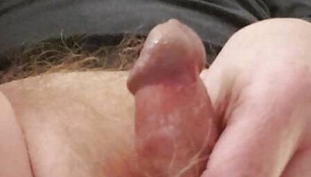 Ass fingering and  red hairy very small cock masturbation