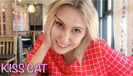 Mc'Donalds Public Doggy & Blowjob with Cum on Tits in Toilet