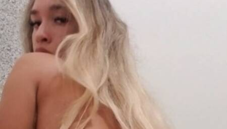 Spreading pussy and ass