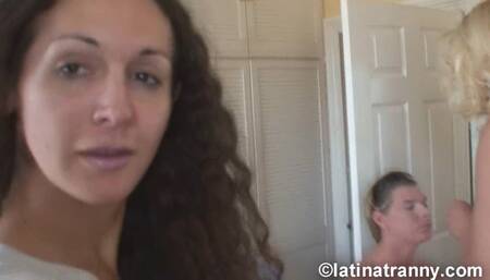 Behind the scenes in the UK with Alison Dale and other shemales