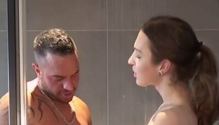 Emily Adaire fucked rough in the shower