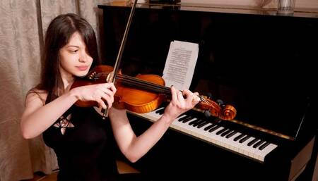 Mel POV masturbation with hairy pussy