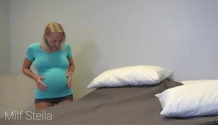 Pregnant MILF’s Water Breaks And Labor Begins