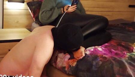 Cozy winter evening foot worship