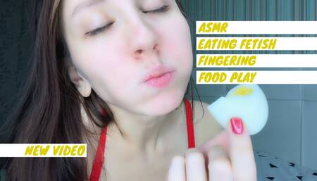 Hungry horny eggs eater