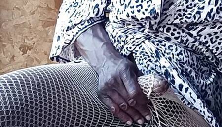 Crossdresser masturbation fun in public