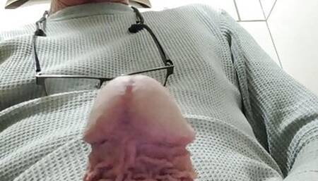 Playing in the truck stop bathroom again no cum