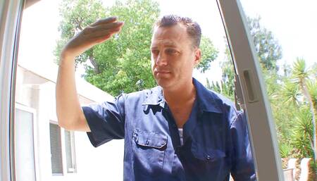 Cuckold catches his beautiful young brunette woman being a slut with a real man