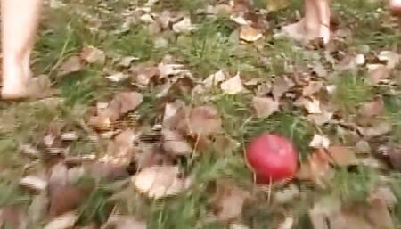 In the park with the granny in heat!