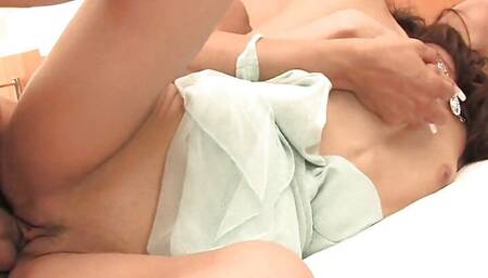 Japanese girl long hair Ako Nishino have a wild sex in hotel room.