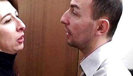 Hot Italian babe fucked and buggered by two horny guys