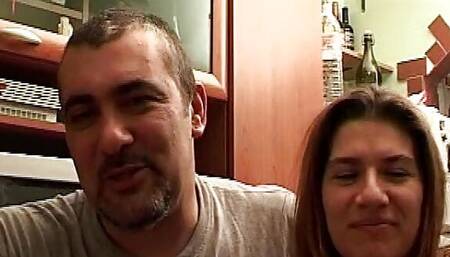 With his hot Italian wife who takes it in the ass