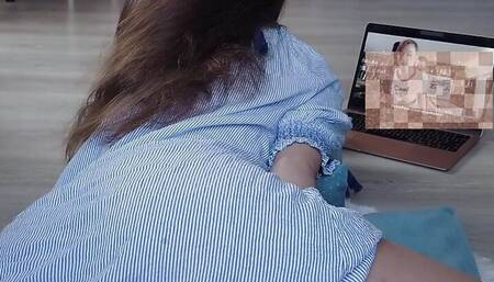 COLLEGE GIRL ORGASMS WATCHING VANILLA PORN- INTENSE CLIT PLEASURE