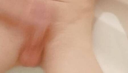 Me nude in bath cock swelling up to stiff meat