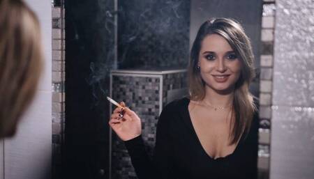 Smoking in the bathroom of one of the hotels