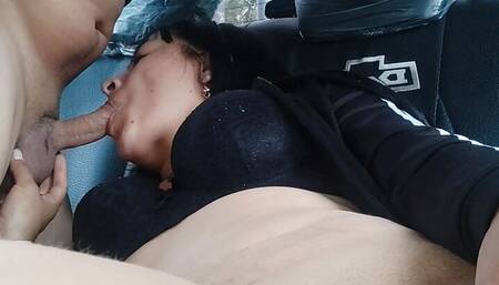 I fuck my sister in the car with her new toy