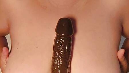 LiaKahn spanish milf titsjob with a Black dildo