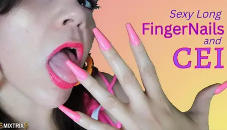 Pink Fingernails - Long Pink Nails Fetish Porn Videos - FAPSTER