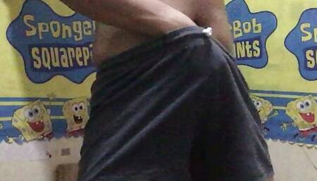 Solo ejaculate in my spongebob room